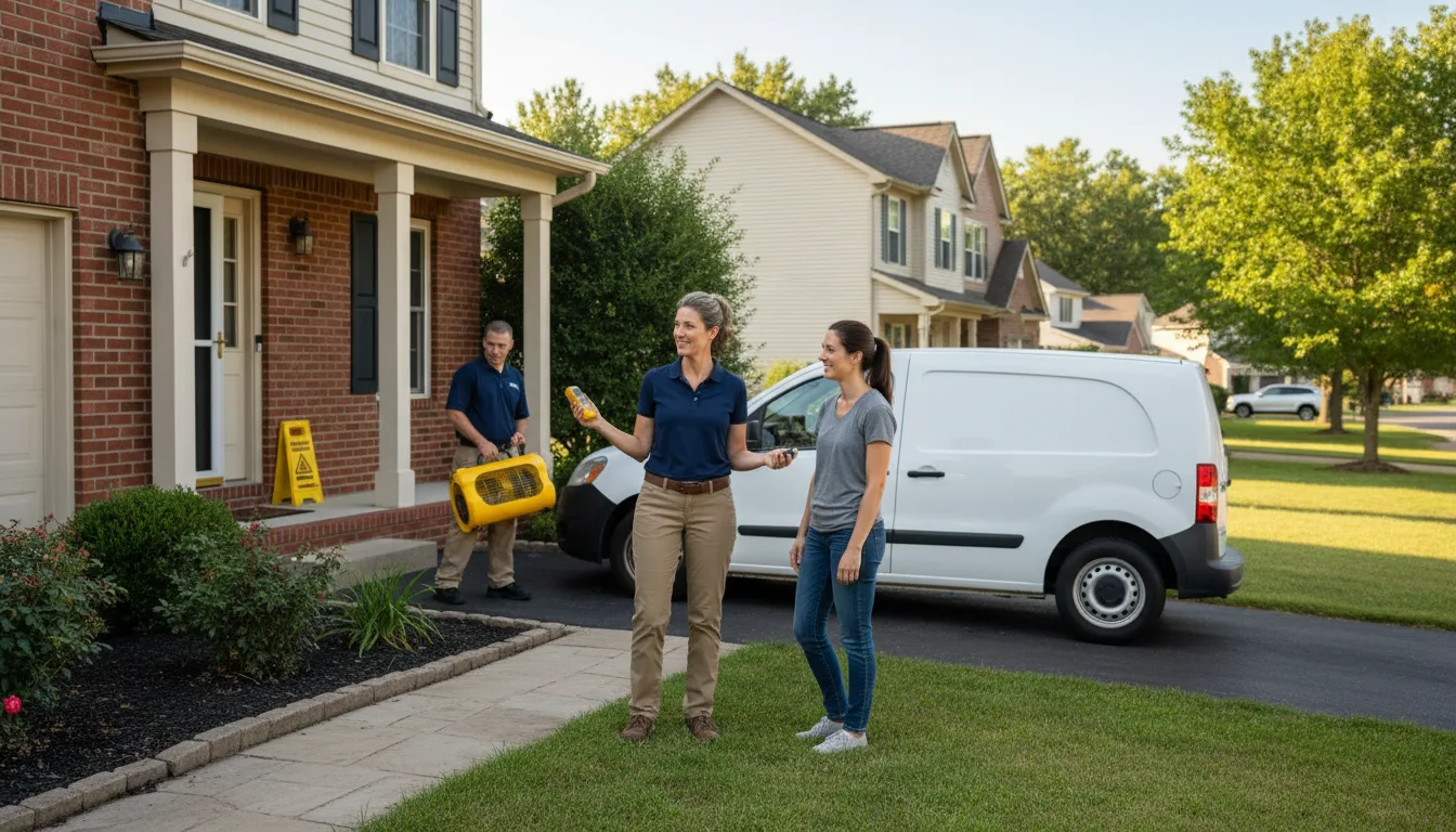 Water restoration image for Dehumidification And Cleanup Services in Comstock, TX